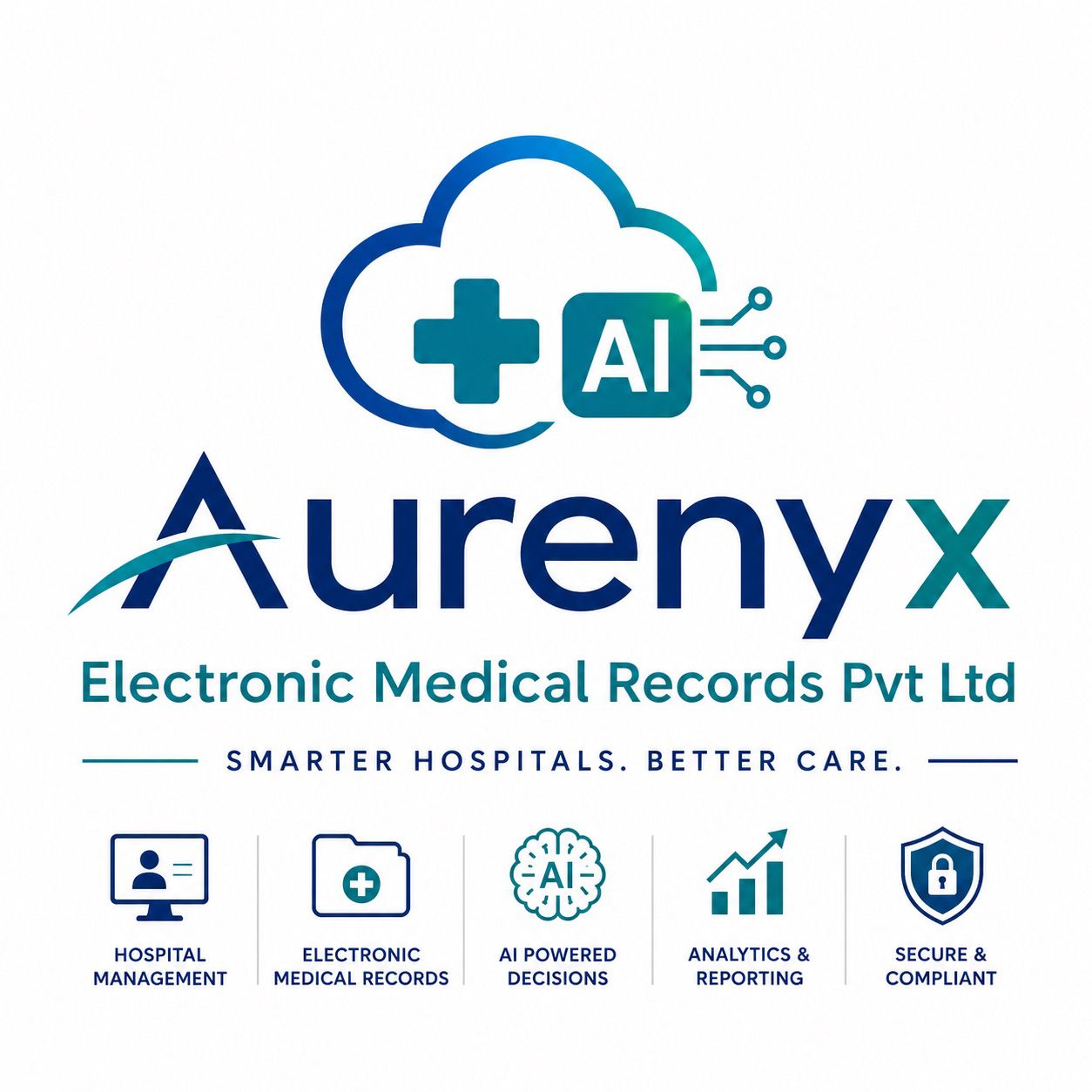 AurenyxEMR official logo — Smarter Hospitals. Better Care.